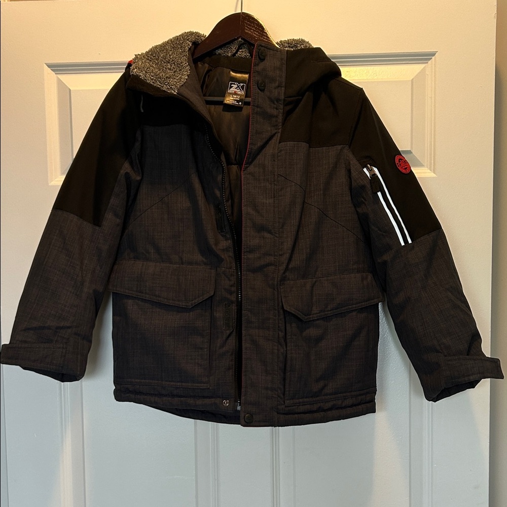 ZeroXposur Black and Gray Kids Puffer Jacket